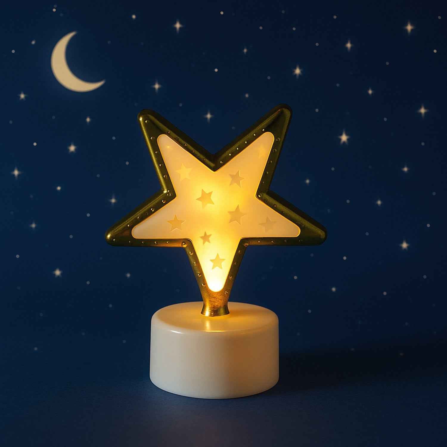 Decorative Star Shaped Flameless Led Candles (4 Pc)