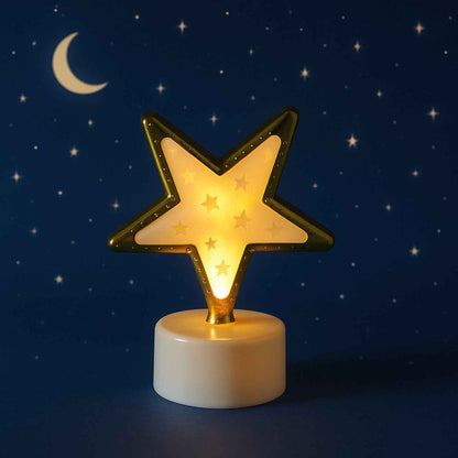 Decorative Star Shaped Flameless Led Candles (4 Pc)