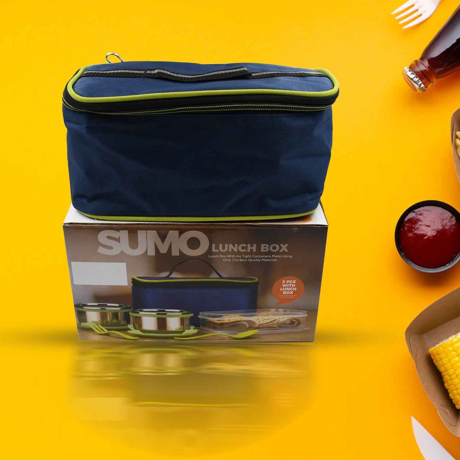 Airtight  Leak Proof Stainless Steel Container Multi Compartment Lunch Box Carry To All Type Lunch In Lunch Box  Premium Quality Lunch Box Ideal For Office  School Kids  Travelling Ideal (3 Different Lunch Box)