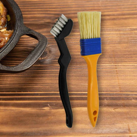 8721 Multifunction Basting Brush For Cooking Pastry Brush Baking Food Butter Brush Dusting Brush For Cooking Grease Brush For Baking Dishwasher Safe Grilling  Hairbrush  Corn (2 Pcs Set)