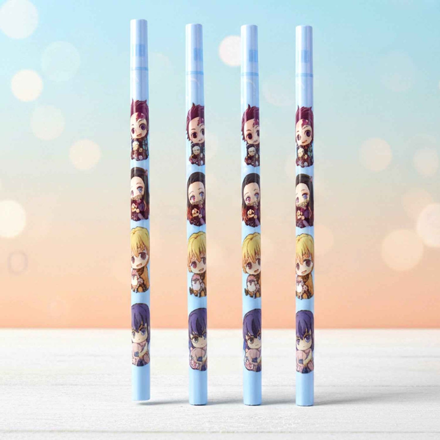 Cartoon Printed Pencil Set For Kids  Cute School Writing Pencils (4 Pc)