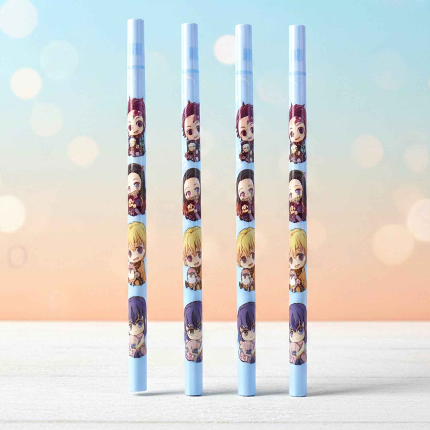 Cartoon Printed Pencil Set For Kids  Cute School Writing Pencils (4 Pc)