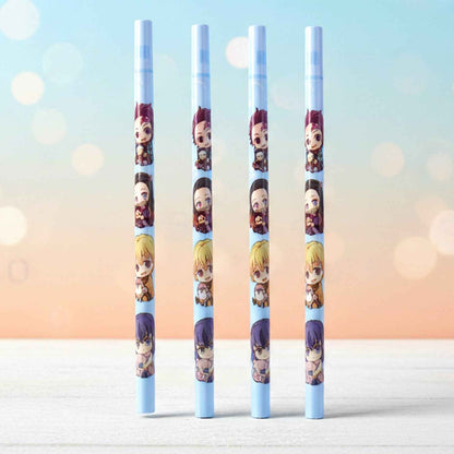 Cartoon Printed Pencil Set For Kids  Cute School Writing Pencils (4 Pc)