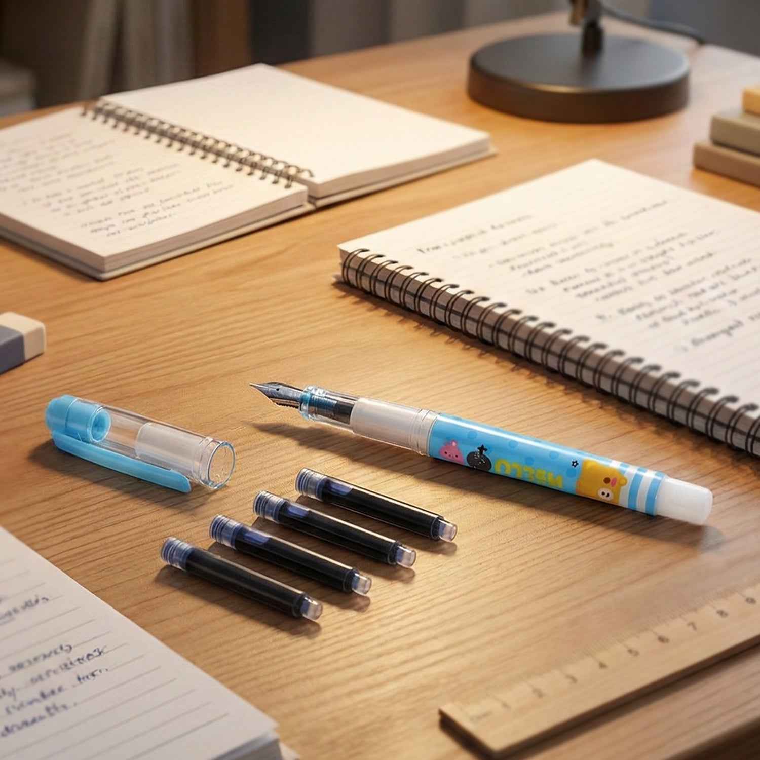Cute Cartoon Liquid Ink Pen Set