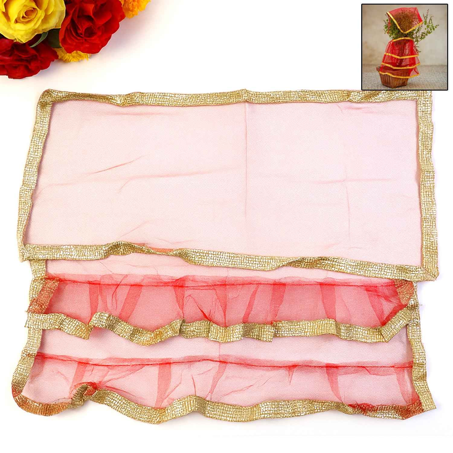 Premium Tulsi Vastra Pooja Cloth  2-piece Set