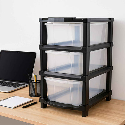 3-layer Classic Transparent Drawer Storage Organizer