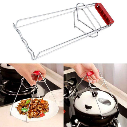 Heavy-duty Stainless Steel Kitchen Dish Plate Bowl Vessel Gripper Tong (1 Pc)
