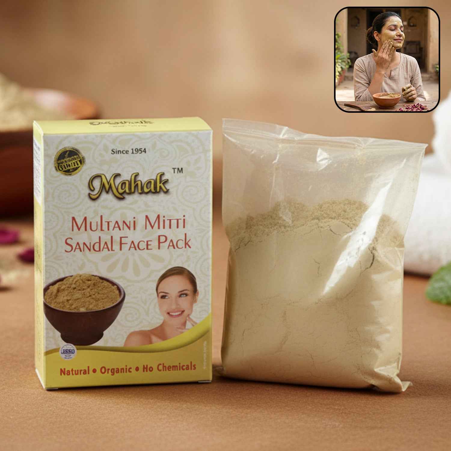 Herbal Multani Mitti And Sandal Face Pack  80 Gm