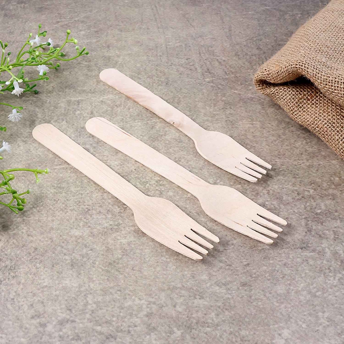 Freshee 160mm Wooden Fork  30 Pcs Pack