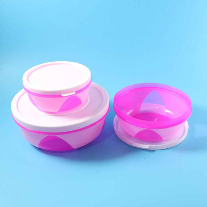 Apple Set Of 3 Plastic Storage Containers (1 Pc)