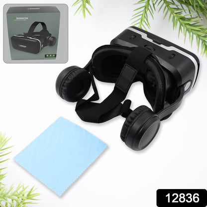 12836 3d Hd Vr Glasses Virtual Reality Goggles Headset For Ios For Android Smartphonevr Goggles-for 3d Vr Movies Video Games With Headphones (1 Pc) - Best Deals at BeSh Deals®
