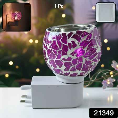 Premium Plug-in Mosaic Glass Aroma Diffuser  Night Lamp (1 Pc)