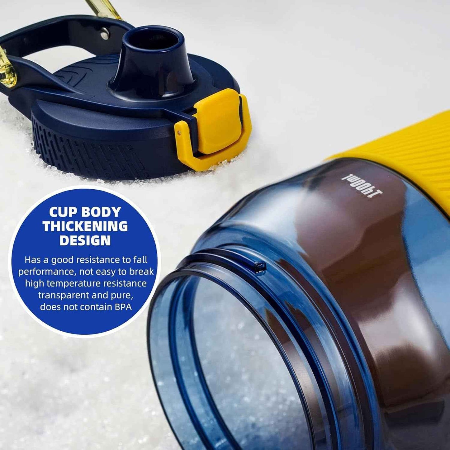 Sports Water Bottle With Flip Lock Lid 1400ml - (1 Pc)