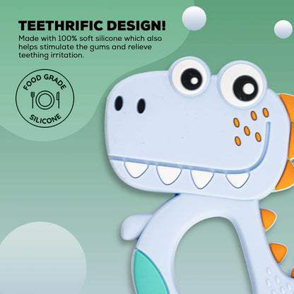 Silicone Dinosaur Teether For Baby (1 Pc  Mix Design  Color) - Best Deals at BeSh Deals®