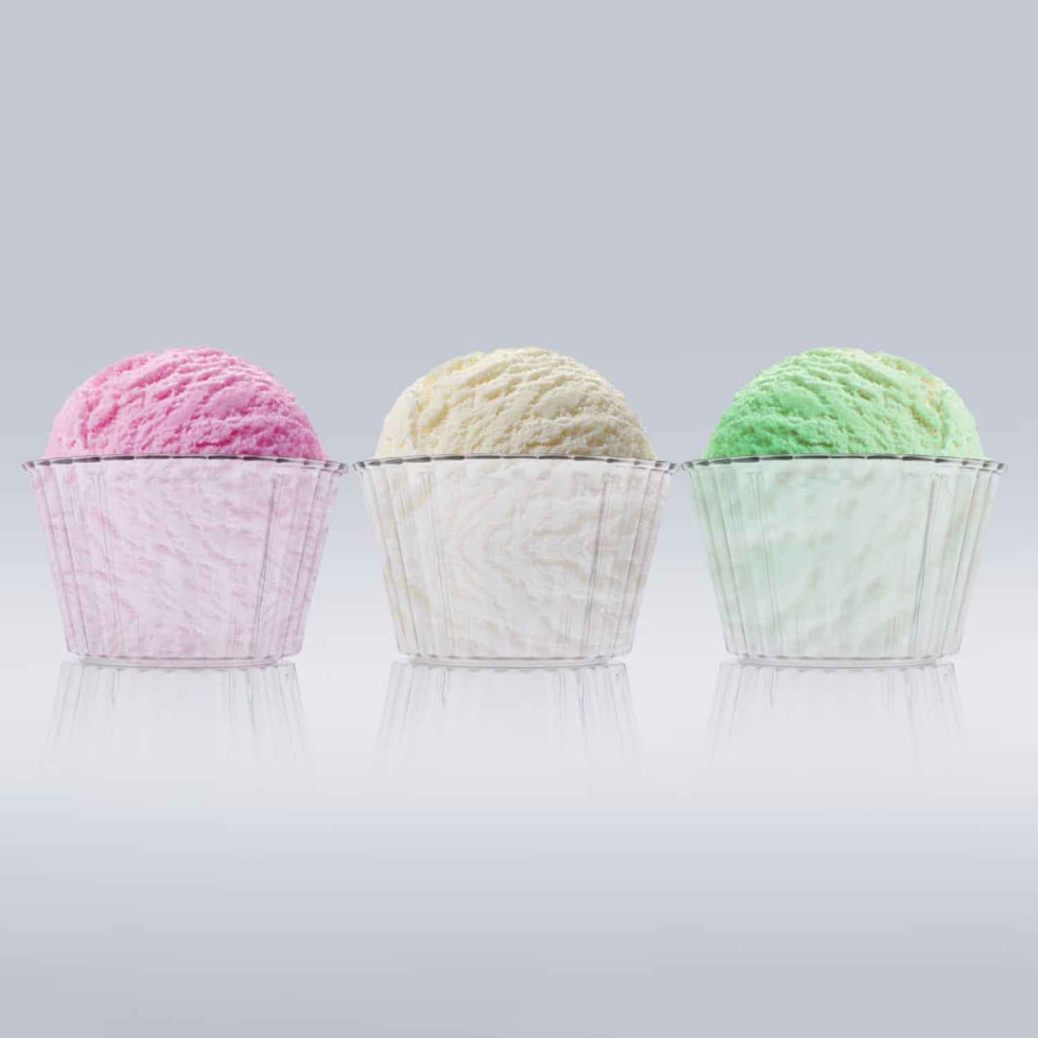 Premium Transparent Plastic Dessert Bowl Set  6 Pieces