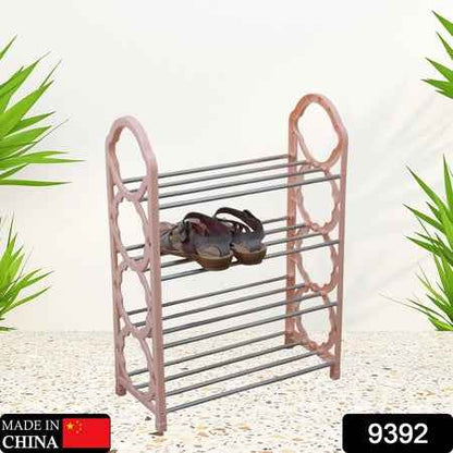 9392 Shoes Storage Shelf 4 Layer Spacesaving Shoes Show Rack Folding Shoe Rack Standing Shoe Rack Diy Shoes Storage Shelf Home Organizer For Bedroom Hallway And Closet Shoe Storage