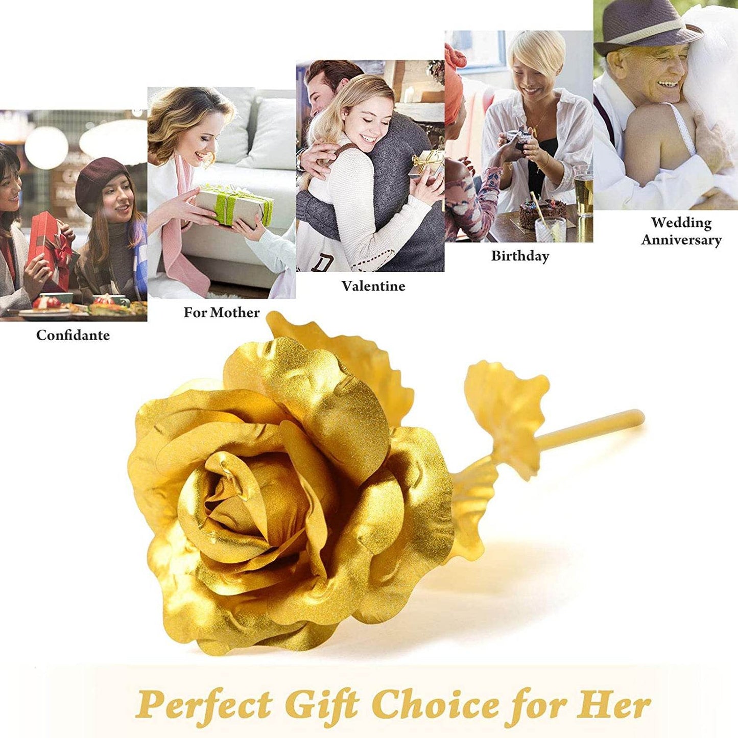 0606 Luxury Decorative Gold Plated Artificial Golden Rose With Premium Box - Best Deals at BeSh Deals®