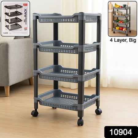 Apex 4 Layer Big Multipurpose Plastic Storage Rack - BeSh Deals®