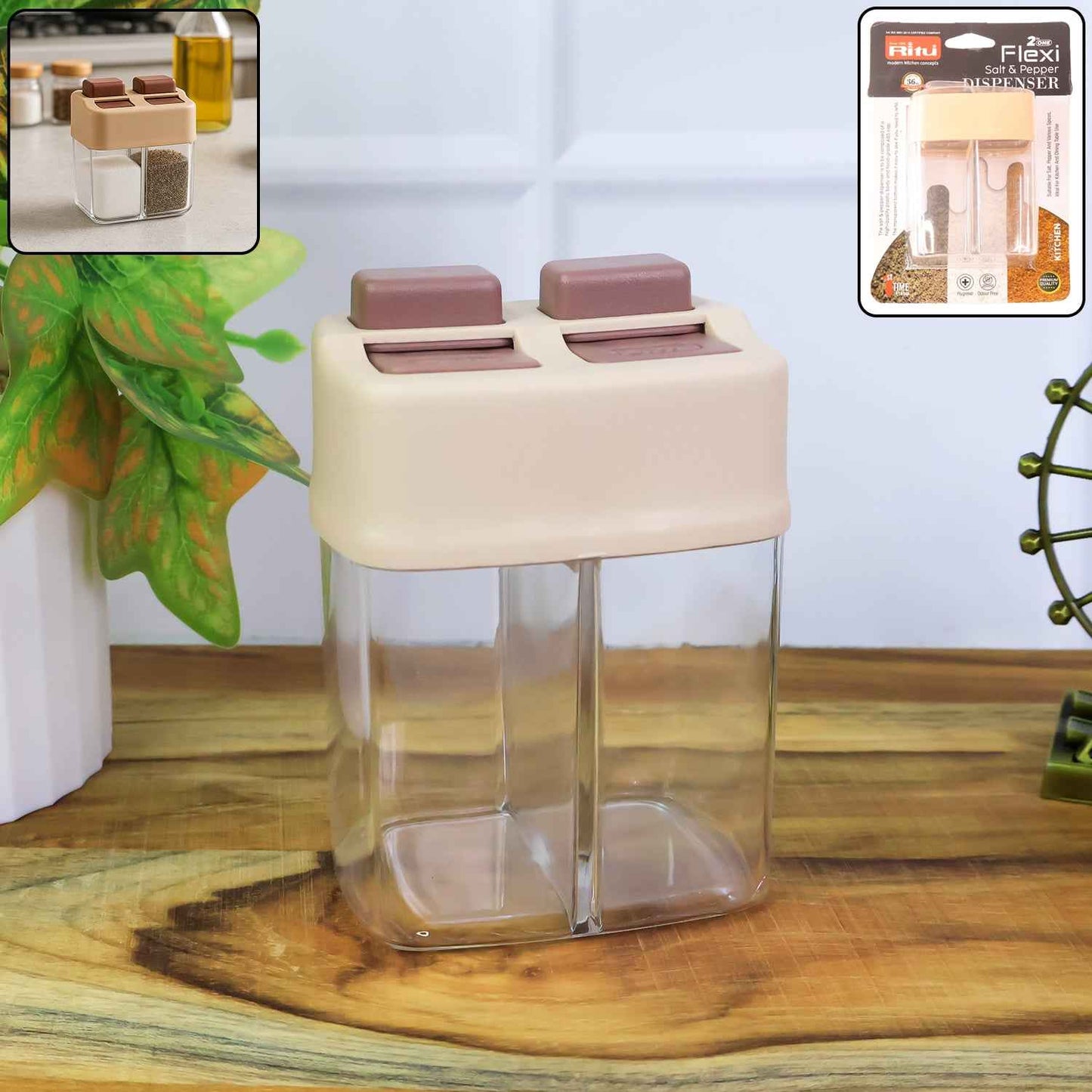 Ritu Premium 2-in-1 Salt And Pepper Dispenser