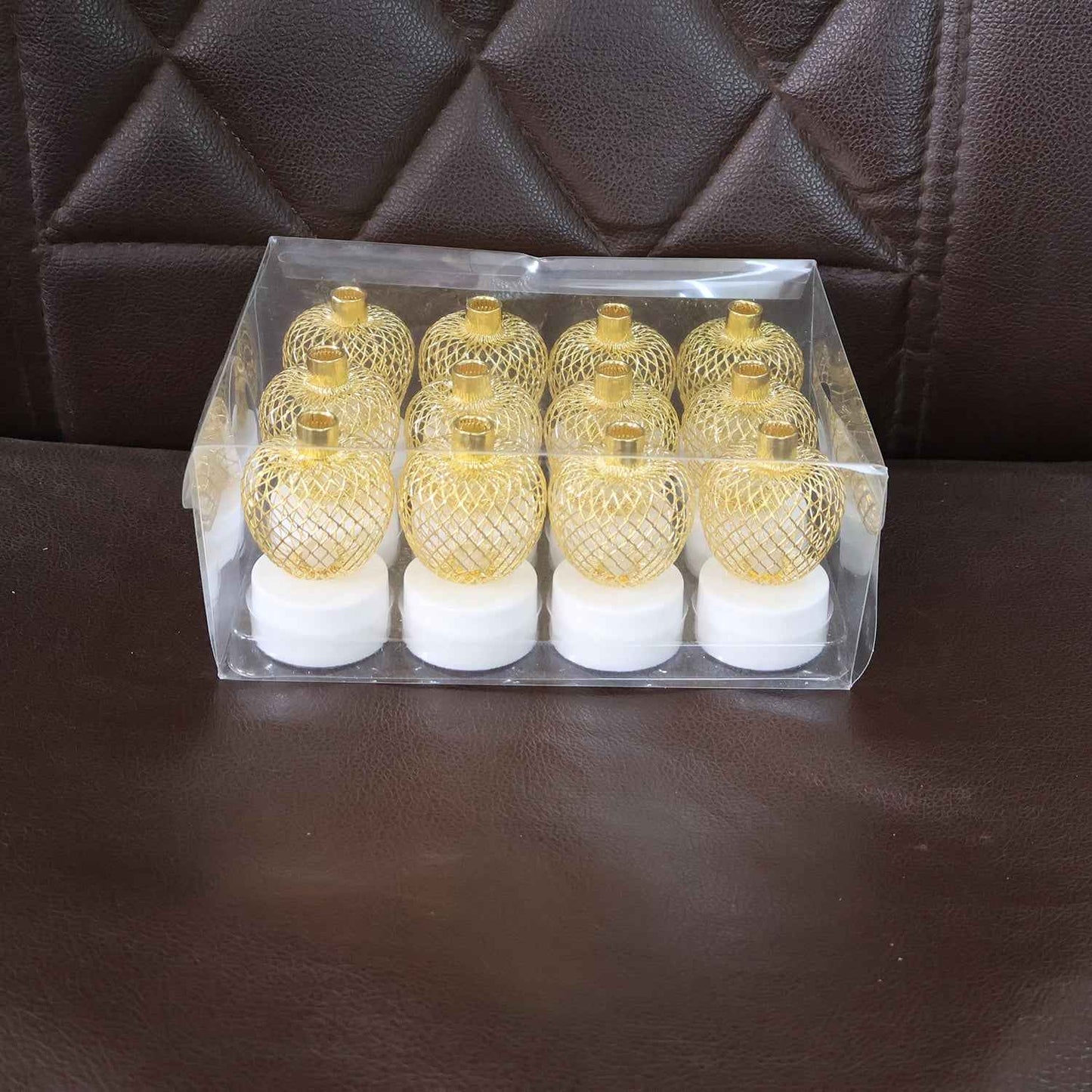 Decorative Apple Shape Led Tealight Candles (12 Pc)