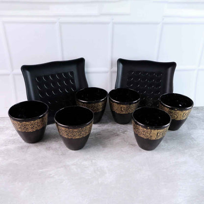 2 Bowl  6 Glass Snake Set ( 8 Pc Set )