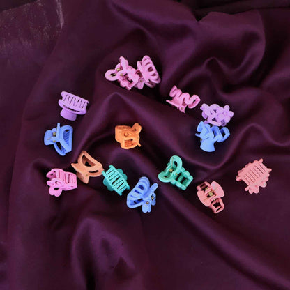 Plastic Small Hair Clips For Girls Kids Hair Accessories (3 Pcs Set  Mix Color  Design)
