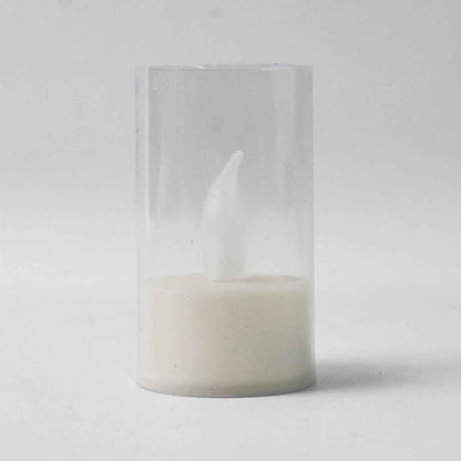 Flameless Candles With Transparent Plastic Covers Set Of 24 Pcs Led
