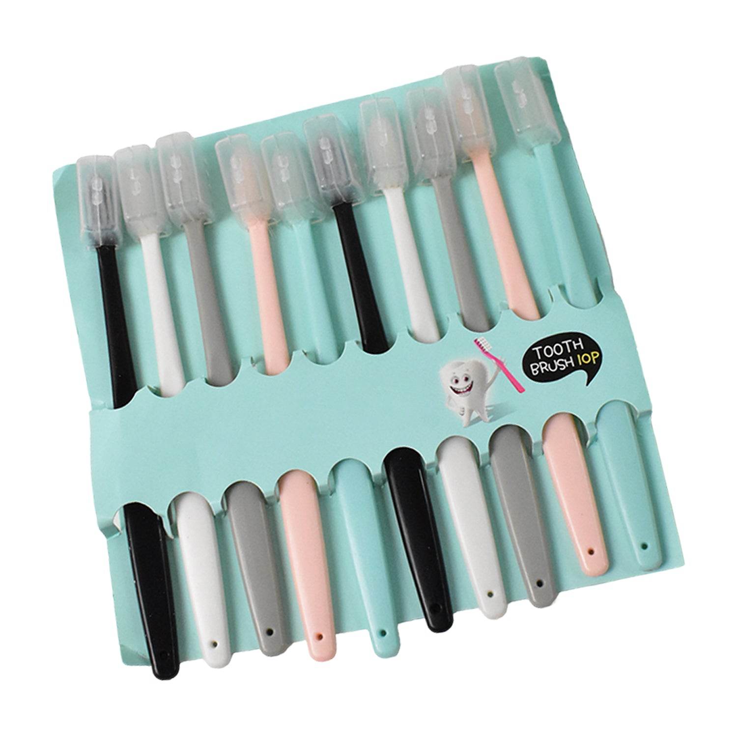 Kids Adults Ultra Soft-bristled Toothbrush With Cover (10 Pcs Set) - Best Deals at BeSh Deals®