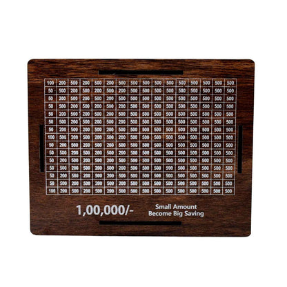 Wooden Money  Piggy Bank Money Box (1 Pc  With Marker Pen)