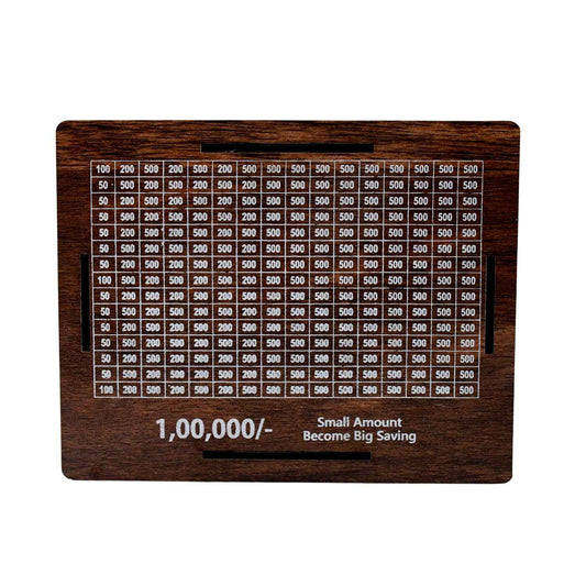 Wooden Money  Piggy Bank Money Box (1 Pc  With Marker Pen)