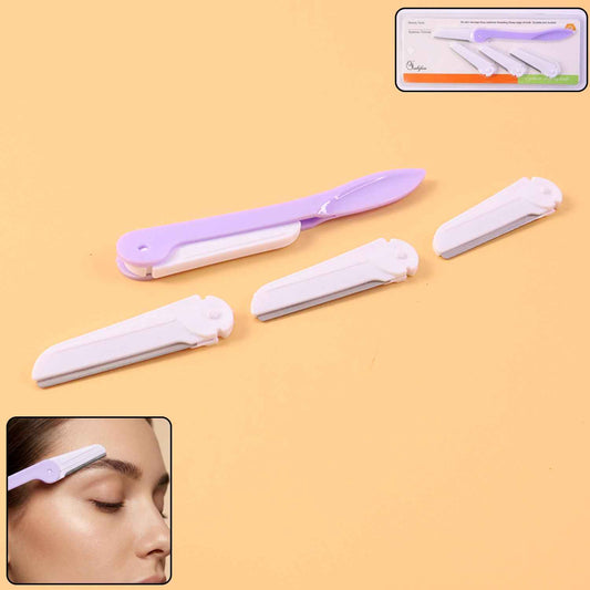 Eyebrow Facial Hair Razor With 3 Replaceable Blades