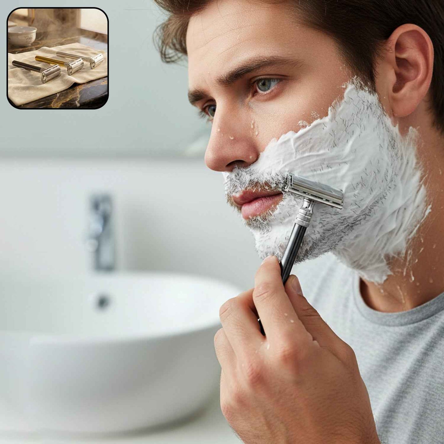 Classic Double Edge Shaving Razor For Men (1 Pc Mix Color)