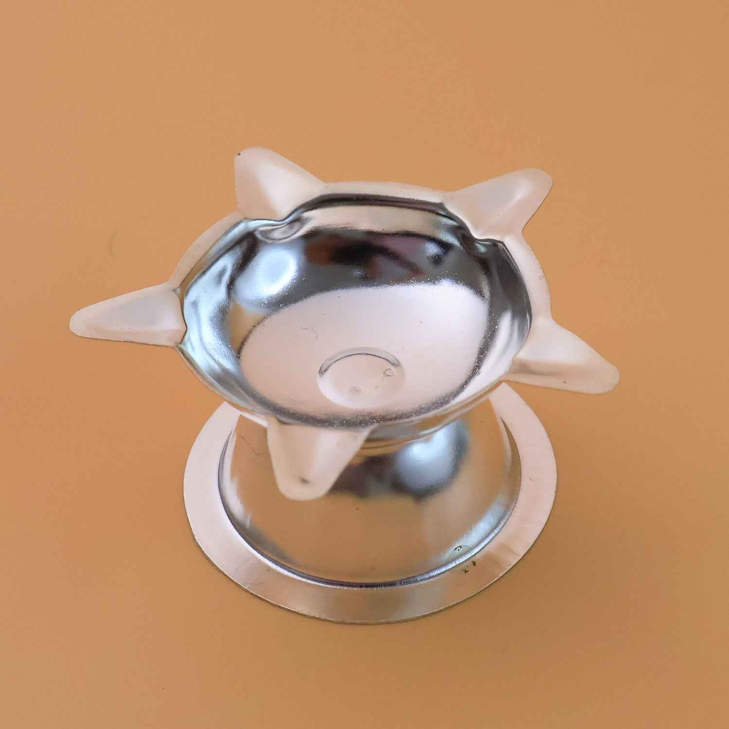Stainless Steel Lotus Design Diya (1 Pc)