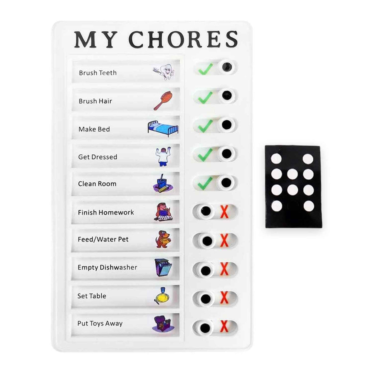 4448 Portable My Chores Home Note Board Management Planning Memo Boards Reminding Time. (Size - 20x12cm)