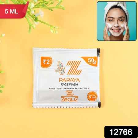 Zequz Papaya Face Wash Sachet (5 Ml  1 Pc)