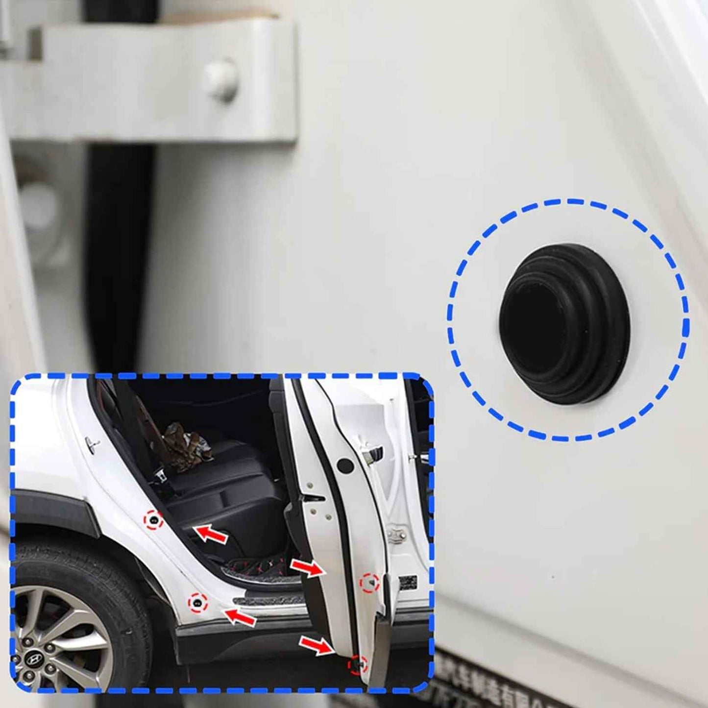 Rubber Car Door Shock Absorber Car Door Protection Sticker (1 Pc)