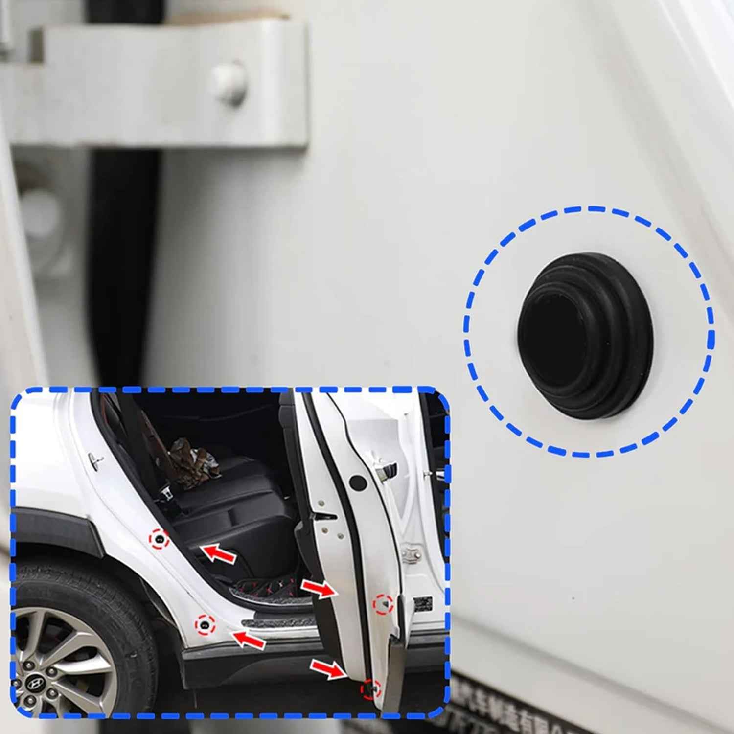 Rubber Car Door Shock Absorber Car Door Protection Sticker (1 Pc)