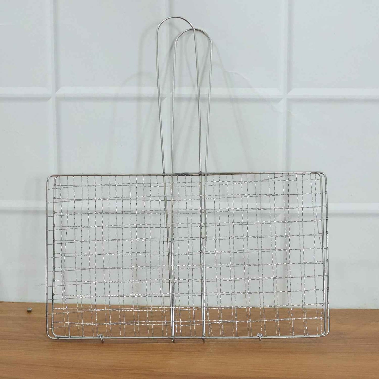 Heavy-duty Stainless-steel Barbecue Grill Basket (1 Pc)