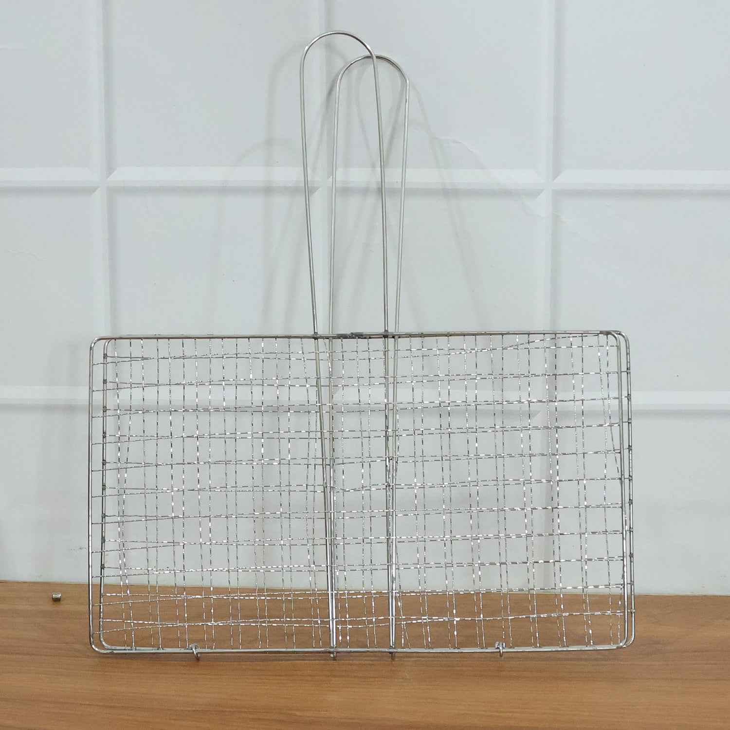 Heavy-duty Stainless-steel Barbecue Grill Basket (1 Pc)