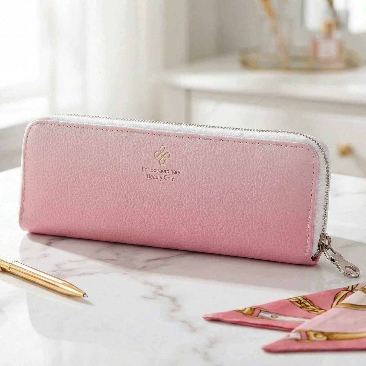 Premium Makeup Brush Storage Pouch With Zip Closure (1 Pc)