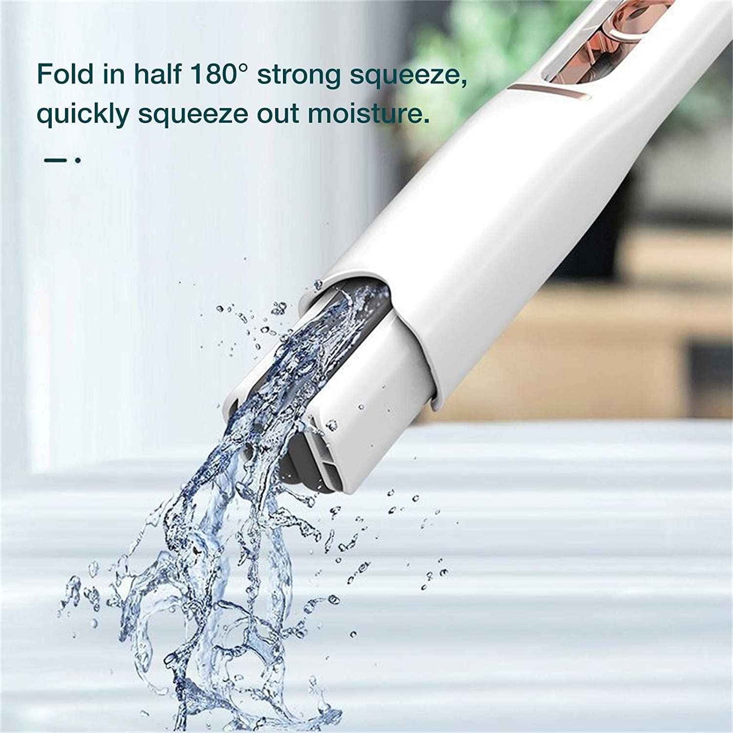 Portable Self-squeeze Short Mop Mini Hand Wash-free Strong Absorbent Mop With 1 Cotton Head Cleaning Sponge For Bathroom Kitchens Table