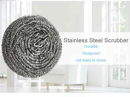 2384 Round Shape Stainless Steel Scrubber (Pack Of 6)