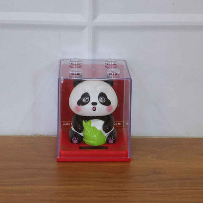 Solar Powered Moving Head Panda Showpiece (1 Pc)