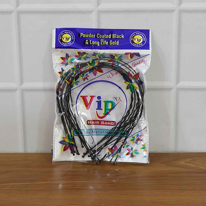 Premium Metal Wave Hair Bands For Men  Women (12 Pc)