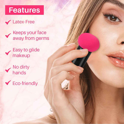 Professional Makeup Sponge Puff With Handle (1 Pc)