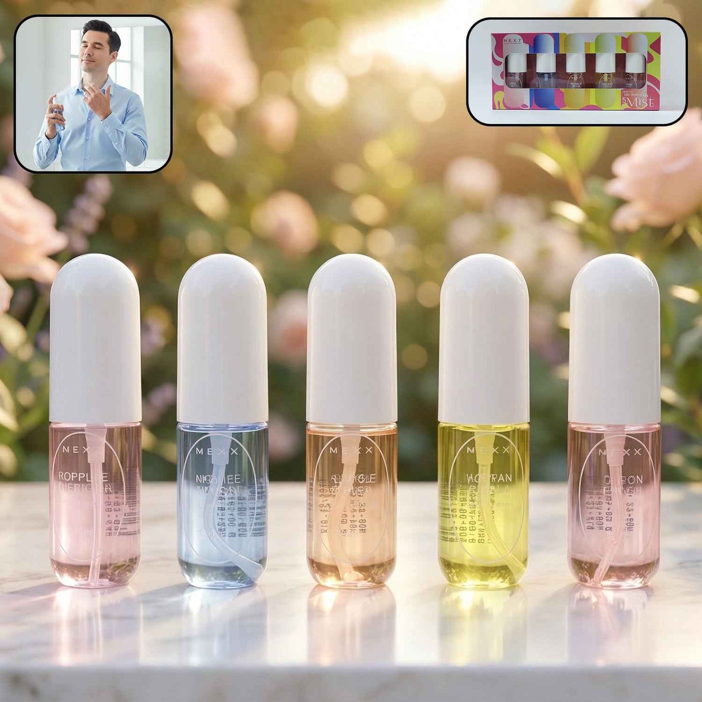 Next Mist Luxury Fragrances Mini Perfume Spray Gift Set (5 Pc 30 Ml Each)