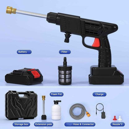Car Washer Gun Wireless High Pressure Washer Water Spray Gun (48v  With Small Box  Small Adaptor  1 Set) - Best Deals at BeSh Deals®
