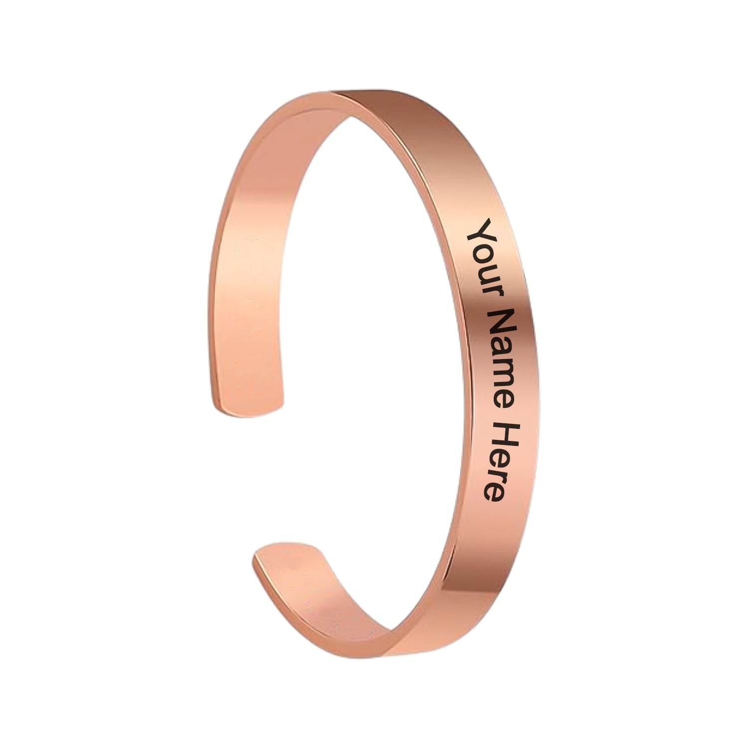 Customized  Personalized Stylish Kada Bracelet (1 Pc  Rose Gold Copper) - Best Deals at BeSh Deals®