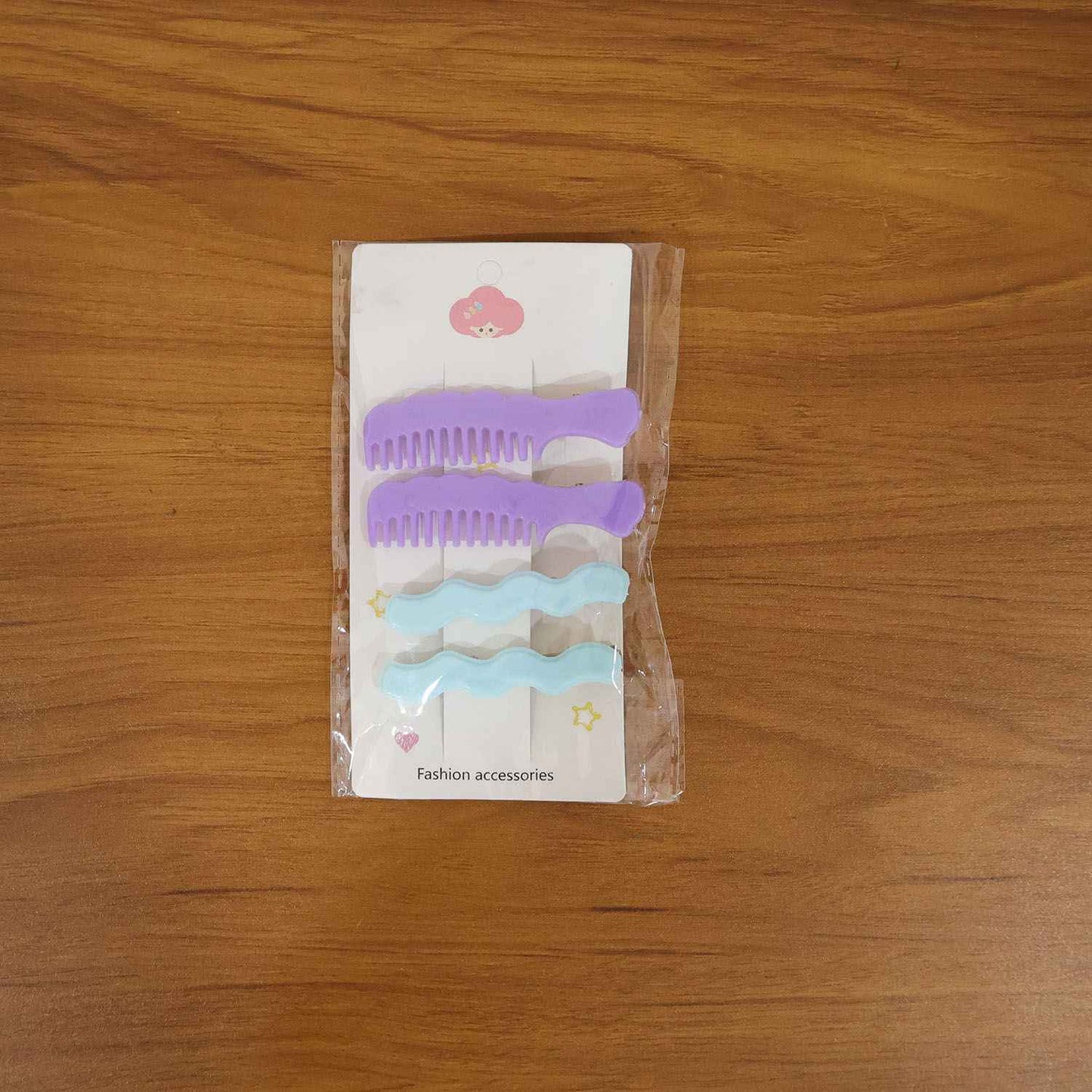 Comb-shaped Hair Clips Set For Girls  Women  Stylish Hair Pins (4 Pc )