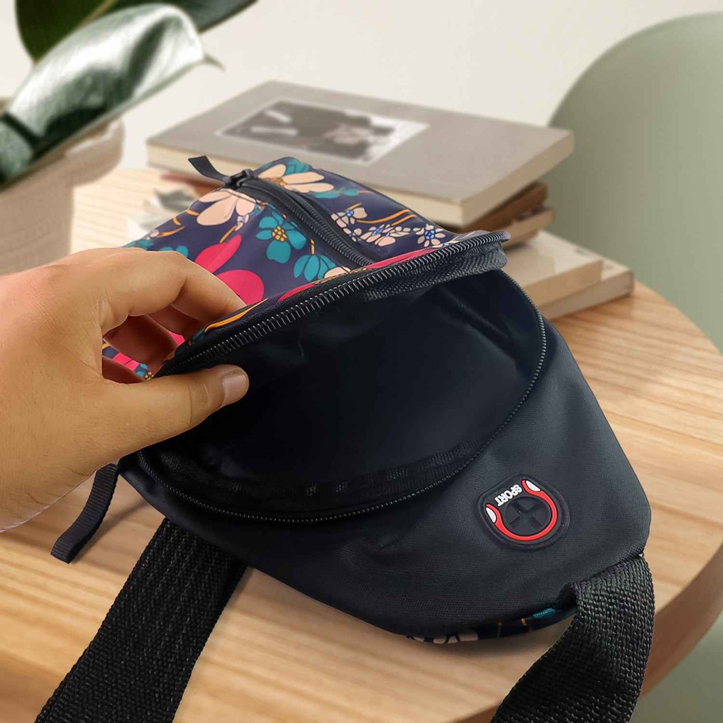 Waterproof Waist Bag Shoulder Bags Usb Charging Earphone Hook Sling Travel Bag (1 Pc)